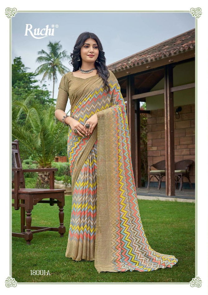 Ruchi Star Chiffon 83 Regular Wear Designer Wholesale Printed Chiffon Sarees